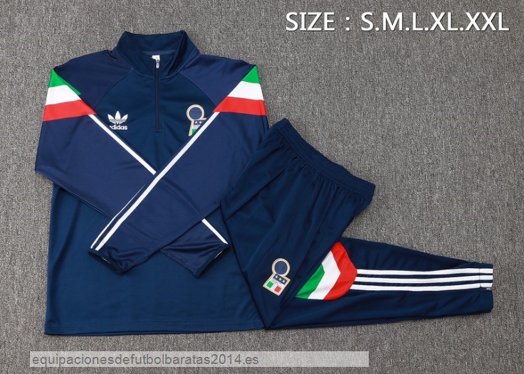Nuevo Conjunto Completo Sudadera Entrenamiento Italia 2024 Azul I Marino Baratas
